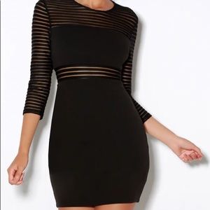 Perfect Mesh Black Bodycon Dress